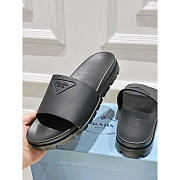 Prada Rubber Slides Black - 4