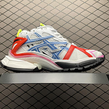 Balenciaga Runner Sneaker White Red Blue Pink Mesh and Nylon