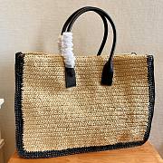 YSL Rive Gauche Tote Bag Raffia Leather 48x36x16cm - 4