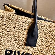 YSL Rive Gauche Tote Bag Raffia Leather 48x36x16cm - 3