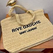 YSL Rive Gauche Supple Tote Bag Raffia Crochet 38x35x14.5cm - 6