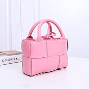 Bottega Veneta Candy Arco Leather Tote Bag Pink 20x13x7cm - 3