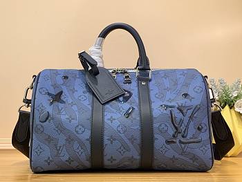 Louis Vuitton LV Keepall Bandoulière 35 Blue 34 x 21 x 16 cm