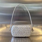 Bottega Veneta Knot On Strap Silver 20x12x5.5cm - 1