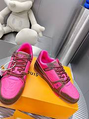 Louis Vuitton LV Sneaker Trainer Pink Brown - 3