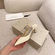 Jimmy Choo Patent White Heel 6.5cm - 4