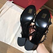 Valentino Rockstud Black Mule Sandals Heel 6cm - 5