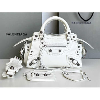 Balenciaga Neo Cagole XS White Handbag 26x13x18cm