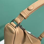 Prada Triangle Leather Mini Bag Beige 26x14x5cm - 5