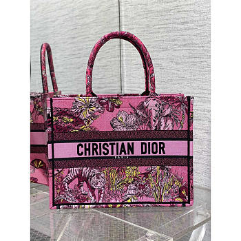 Dior Medium Book Tote Peach Multicolour 36x18x28cm