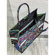 Dior Large Book Tote Blue Multicolor 42x35x18.5cm - 6