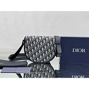 Dior Mini Gallop Bag With Strap Beige and Black Oblique 20.5 x 16 x 5 cm - 5