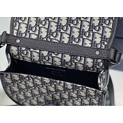 Dior Mini Gallop Bag With Strap Beige and Black Oblique 20.5 x 16 x 5 cm - 4