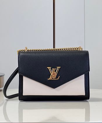 Louis Vuitton LV Mylockme Chain Bag Black Cream 22.5 x 17 x 5.5 cm