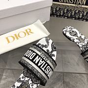 Dior Dway Slide Black and White Cotton Bandana - 5