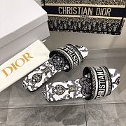 Dior Dway Slide Black and White Cotton Bandana - 2