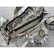 Dior Medium Lady D-Joy Bag White and Black Plan de Paris 26 x 13.5 x 5 cm - 6