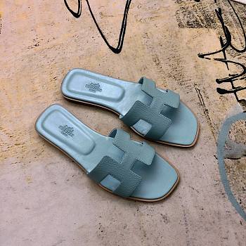 Hermes Oran Sandal Blue