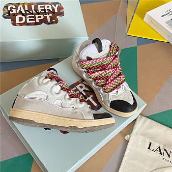 Lanvin Curb Suede Trim Sneakers