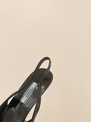 Prada Brushed Leather Slingback Pumps Black 7.5cm - 3