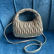 Miumiu Wander Matelassé Nappa Leather Bag Gold 23x13x7cm - 3