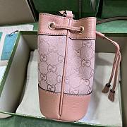 Gucci Ohidia GG Mini Bucket Bag Pink Canvas 15.5x19x9cm - 3