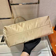 Prada Re-Nylon And Saffiano Leather Tote Bag Beige 40x34x16cm - 2