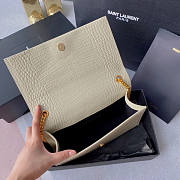 YSL Medium Kate White Crocodile Gold 24x14.5x5cm - 6