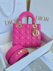 Dior Small Lady My ABC Bag Rani Pink Cannage Lambskin 20 x 17 x 8 cm - 1