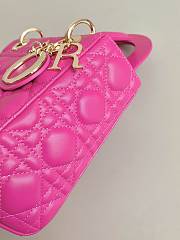 Dior Small Lady My ABC Bag Rani Pink Cannage Lambskin 20 x 17 x 8 cm - 2