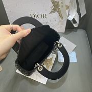 Dior Lady Strass Cannage Satin Black 17cm - 6