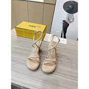 Fendi Baguette Beige Nappa Leather Sandals - 2