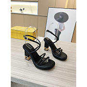 Fendi Baguette Black Nappa Leather Sandals 8.5cm - 1