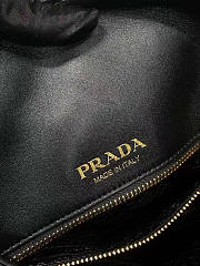 Prada Large Nappa Tote Bag With Stitching Black 38x34x17cm - 3