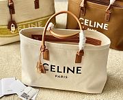 Celine Horizontal Cabas Natural Tan Canvas 44x32x16cm - 1