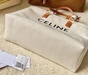 Celine Horizontal Cabas Natural Tan Canvas 44x32x16cm - 3