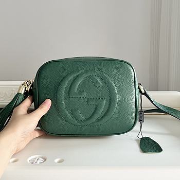 Gucci Soho Small Leather Disco Green Bag 21x15x7cm