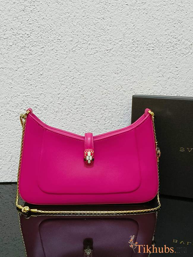 BVLGARI Serpenti Baia Shoulder Bag Pink 27.5x18x4.5cm - 1