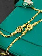 BVLGARI Serpenti Baia Shoulder Bag Green 27.5x18x4.5cm - 5