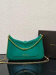 BVLGARI Serpenti Baia Shoulder Bag Green 27.5x18x4.5cm - 3