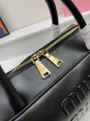 Miumiu Leather Top Handle Black Bag 34x23x10cm - 4