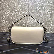 Valentino Small Shoulder Bag With Jewel Logo White 20x11x5cm - 3