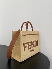 Fendi Sunshine Medium Shopper Natural Straw 35x31x17cm - 4