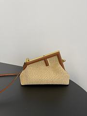 Fendi First Small Natural Straw Bag 26x18x9.5cm - 1