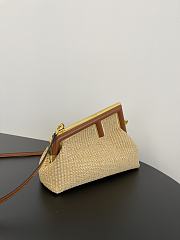 Fendi First Small Natural Straw Bag 26x18x9.5cm - 3