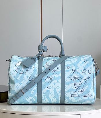 Louis Vuitton LV Keepall Bandoulière 50 Blue Crystal 50 x 29 x 23 cm