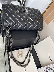 Chanel Classic 2.55 Handbag Flap Black 25cm - 3