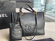 Chanel 22 Calfskin Tote Bag Large Black 39x29x15cm - 1