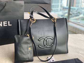 Chanel 22 Calfskin Tote Bag Large Black 39x29x15cm