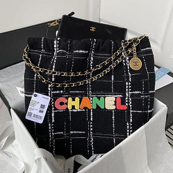 Chanel 22 Colorful Tote Bag Black 39x42x8cm